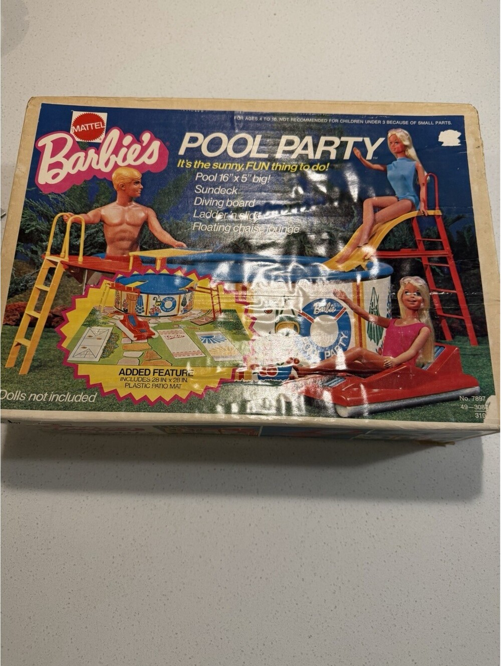 Vintage BARBIE POOL PARTY #7795 COMPLETE SET MATTEL 1972 GREAT CONDITION